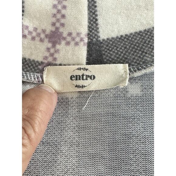 Entro Women’s Open Front Sweater Sz S Light Weight Mid Length Boxy Loose Fit - Picture 13 of 14